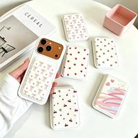Funda Magnética de Cuero PU con Diseño de Cerezas para Tarjetas de Identificación, Compatible con Samsung y iPhone, Universal