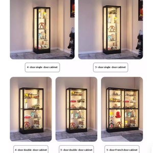 Vitrina de Vidrio Resistente Hecha a Medida con Luz LED, Exhibidor Multinivel a Prueba de Polvo para Coleccionables de <span class=keywords><strong>Lego</strong></span>, Figuras, Sala de Estar - Product Image 3