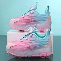 Chaussures à roulettes LED à quatre roues réglables pour filles, colorées, pour l'entraînement au patinage, vente en gros d'usine à prix réduit