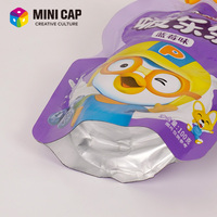 Pochette à bec verseur pour boissons lactées, sac d'emballage liquide résistant à la chaleur avec bouchon à blocs pour yaourts et aliments liquides, sac souple à fond stable