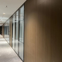 Modern Solid Wood Accordion Sliding Partition Door Thermal Insulation Finished Surface for Office/Conference Rooms Modern Design