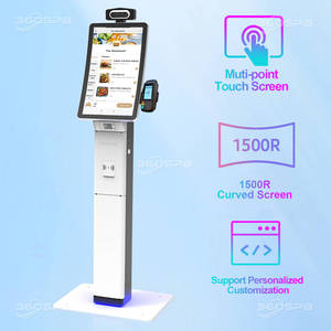 SFP23A Pantalla LCD Curva Interactiva Inteligente de 23.6 Pulgadas, Kiosco de Autoservicio con Pantalla Táctil Android, Impresora de Recibos de 80 mm con SDK - Product Image 1