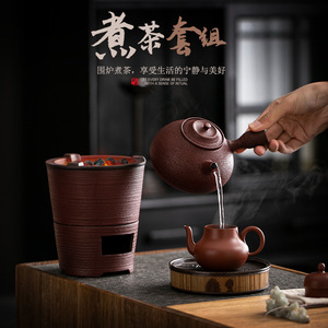 Estufa de Cerámica Retro Shangyan con Función de Hervido para Calentar con Carbón, Alcohol o Vela, para Uso Doméstico Pequeño - Product Image 1