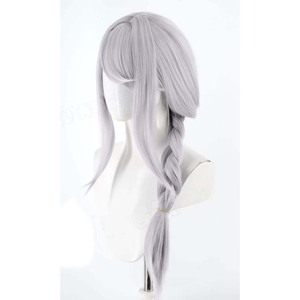 Perruque synthétique résistante à la chaleur pour femmes, style <span class=keywords><strong>cosplay</strong></span> Nozomi <span class=keywords><strong>Kirito</strong></span>, longue tresse grise et violette, GAHC-054 - Product Image 3