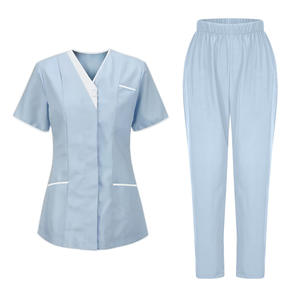 Ensembles de gommages pour salons de beauté, haute qualité, logo personnalisé, extensibles, pour infirmières, esthéticiennes, vêtements de travail et animaleries - Product Image 1