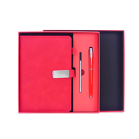 Ensemble de cahiers A5 en polyuréthane élégants de luxe avec couverture en cuir magnétique durable ensemble de cahiers de bureau recharge de stylo ensemble de cahiers cadeau durable