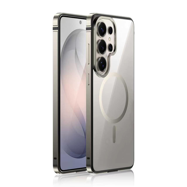 Premium Aluminum Metal Frame Magnetic Case for Samsung Galaxy S26 Series Ultra Slim Clear Back Anti-Scratch Shell