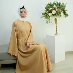 土耳其连衣裙头巾长袍拉让Femme De Soiree Modeste超大玛丽和穆斯林阿巴亚迪拜民族长袍