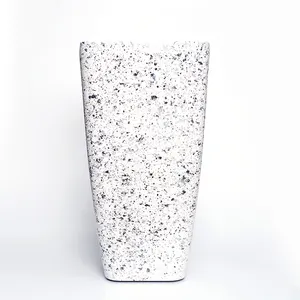 Đá Hoa Cương Vuông Nén Đúc Cao Trồng Giá Rẻ Nhựa Đá Cẩm Thạch Hoa Chậu Cho Nhà Máy Bán Buôn - Product Image 1