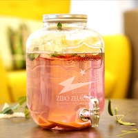 4l 5l 8l Glazen Mason Pot Met Metalen Kraan Fruit Kruiden Sap Dispenser Drankpartijen Serveren Keukengerei Opbergfles