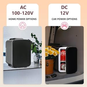 Euhomy Bán Buôn <span class=keywords><strong>Mini</strong></span> Tủ Lạnh 4 Lít/6 Lon Tủ Lạnh Nhỏ Xách Tay Mát Và Ấm Hơn Cho Chăm Sóc Da, Mỹ Phẩm, Nước Giải Khát - Product Image 6