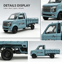 Camioneta Eléctrica de Nueva Energía con Carga Rápida, Mini Vehículo Utilitario Eléctrico, Nueva Camioneta Eléctrica con Caja de Carga