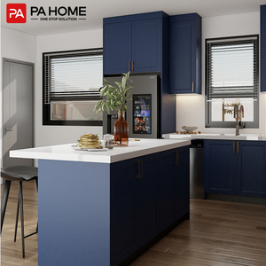 Set di Mobili da <span class=keywords><strong>Cucina</strong></span> Modulari Personalizzati in Stile Americano Shaker, Soluzione Completa, Blu Navy - Product Image 3
