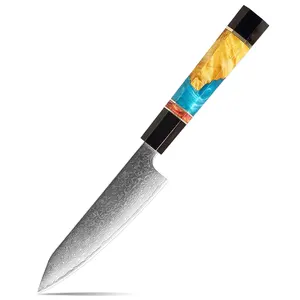 Coltello da cucina da 5 pollici Pro damasco acciaio VG10 coltelli da cucina a lama affilata professionale per sbucciare coltelli da frutta