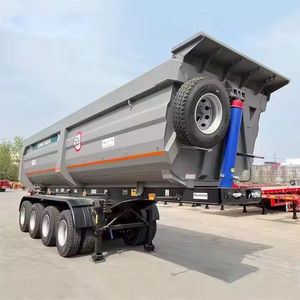 Camion benne sur chenilles à 3 essieux avec déchargement automatique par bande transporteuse pour le transport de sable et de gravier, en forme de U, à vendre - Product Image 3