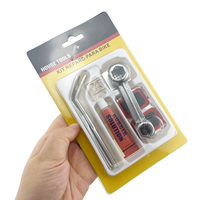 Kit de Reparación de Neumáticos de Bicicleta, Juego de Parches para Cámara de Aire, Llave de Goma, Herramienta Manual Portátil para Mantenimiento de Emergencia en Ciclismo
