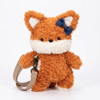Sac à dos en peluche renard mignon, sac bandoulière en peluche douce avec porte-monnaie pour filles, cadeau d'anniversaire