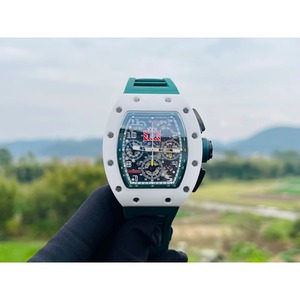 High Quality <b>Timer</b> Luxurious Watch Ceramic Case 24mm Rubber Strap Automatic Mechanical Movement Power Reserve Daily Wear Men's - Product Image 3