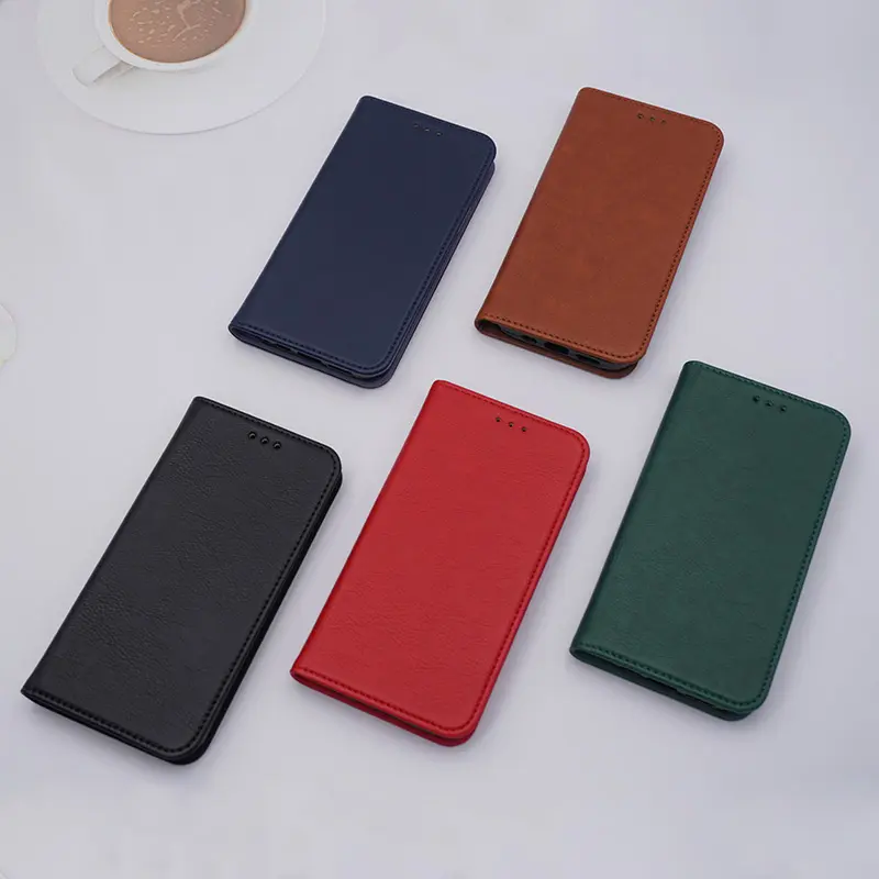 Hot Selling Top Quality Leather Magnet Flip Wallet Case for Samsung S20 A22 S21 for iPhone12 pro max PUleather Phone Case