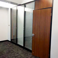 Panneau mural décoratif moderne en aluminium Mdf personnalisé intérieur en bois bureau cloison en verre pour la maison séparation de pièce élégante