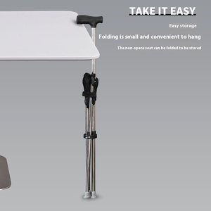Hot Selling Elderly <b>Walkers</b> Aluminum Alloy Crutches Multifunctional <b>Seat</b> Adjustable Walking Sticks Underarm Crutches - Product Image 3