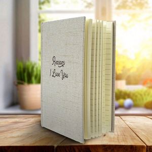 Custom Leather A5 Rustic Beige Hardcover <b>Journal</b> Lined 100 Sheets Thick Pages Premium Gift Notebook - Product Image 4