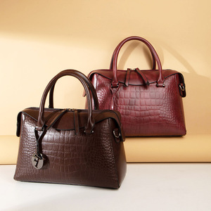New Style Crocodile-Patterned Zipper PU Material Large Capacity <b>Pillow</b> Shape Fashion Trendy Women's <b>Shoulder</b> Handbag Factory - Product Image 3