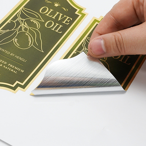 Étiquette d'emballage personnalisée de bouteille d'huile d'olive, matériau spécial de haute qualité, feuille d'or brillante, logo de marque - Product Image 4
