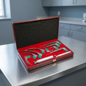 Ensemble d'instruments de laryngoscope à fibre optique 2026 pour nourrissons, adolescents et adultes - Utilisation manuelle, lames réutilisables en acier inoxydable - Product Image 3
