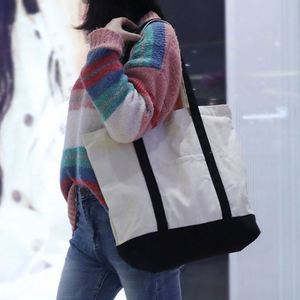 High Quality Customizable <b>Canvas</b> Tote <b>Bag</b> with Excellent Handle Color Featuring <b>Large</b> Load-Bearing Capacity and Letter Pattern - Product Image 5