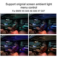 Kit d'éclairage d'ambiance pour voiture, pour BMW, toit panoramique, lecture et écran, commande centrale, 4 portes, lumière cristalline, éclairage intérieur LED 12V