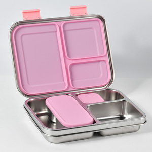 Boîte à lunch portable unique personnalisée pour sandwich, micro-ondes, étanche, boîte à lunch en acier inoxydable 304 pour adultes, boîte à lunch en métal - Product Image 6