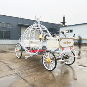 Charrette de tourisme électrique commerciale en forme de citrouille, chariot sans chevaux à batterie pour la location d'événements festifs et de parcs à thème - Product Image 3