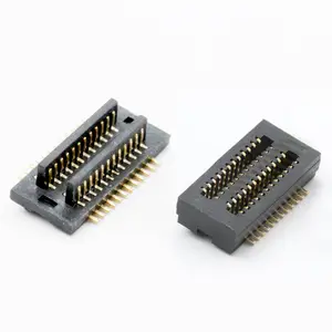 0.5mm Pitch SMT 8-100P Au Plating Male Pogo Pin Connectors Board To Board Connector Dual Row