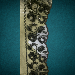 Tela de encaje bordado Floral colorido patrón intrincado Ajuste de tul de gama alta ropa lista para la boda vestido de novia - Product Image 1