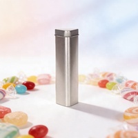 Boîte en étain triangulaire unie, personnalisable, vide, 50g, pour bonbons, chocolat, haricots au lait, fudge