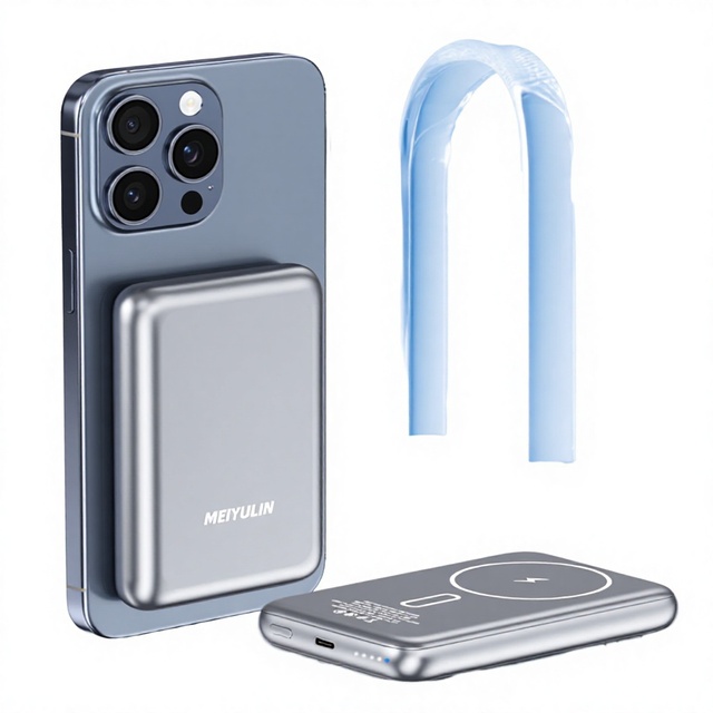 High 10000mAh PD20W Type-C Ultra Slim Aluminum Magnetic Wireless Fast Charging Power Bank for iPhone for Portable
