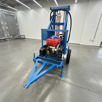 Machine de forage de puits d'eau facile à transporter, alimentée au diesel, pour petits puits d'eau