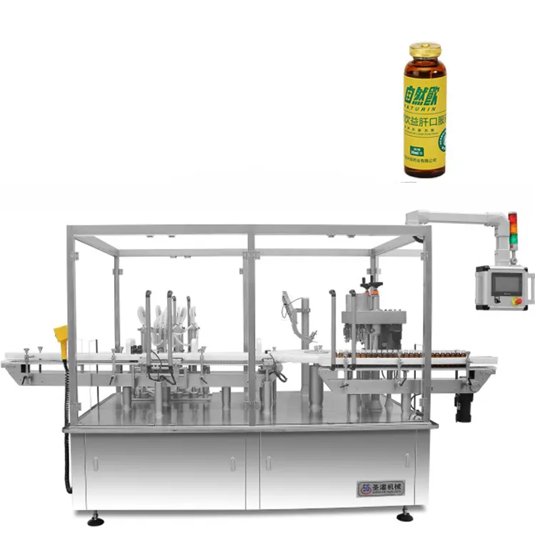 20-100ml 220V Oral liquid automatic filling machine customizable rotary glass bottle making filling machine