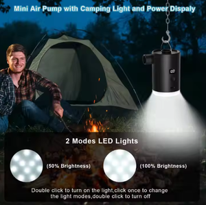 Mini Bomba <span class=keywords><strong>de</strong></span> Aire Portátil <span class=keywords><strong>para</strong></span> Inflables y Accesorios <span class=keywords><strong>de</strong></span> Camping, Colchones, Luz LED con Batería <span class=keywords><strong>de</strong></span> 4000mAh, Equipo <span class=keywords><strong>de</strong></span> Presión - Product Image 5