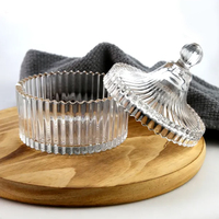 Nouveau design de luxe, pot en verre de 250 ml en forme de yourte, écologique, en stock, support de bougie aromatique unique, bougie aromatique pour la maison