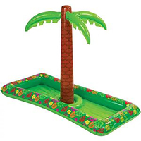 Jouets de fête gonflables en forme de palmier, glacière de buffet, plateau flottant gonflable en forme de cocotier pour boissons, flotteur de piscine, porte-gobelets de bar gonflable