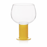 Vaso de Vidrio de Borosilicato Transparente con Tallo de Color, Reutilizable, para Hogar, Restaurante, Fiesta, Bar, Café, Jugo, Cóctel, Regalo