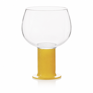 Bicchiere in Vetro Borosilicato Trasparente con Stelo Colorato, Riutilizzabile per Casa, Ristorante, Feste, Bar, Caffè, Succhi, Cocktail, Regalo - Product Image 3