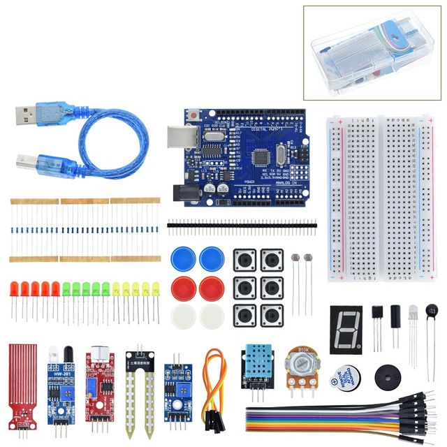 TZT Basic Starter Kit for Arduino UNOR3 Set R3 DIY Kit - TZTUNO R3 Board / Breadboard + Retail Box