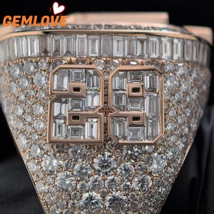 แหวนเพชร GEMLOVE ระดับไฮเอนด์ D-F VVS ฝังเพชรเต็มวง สำหรับงานปาร์ตี้ไนท์คลับ - Product Image 4