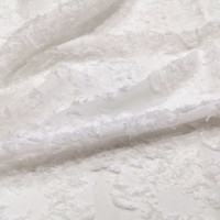 Mousseline de soie, 1 pièce, design de plumes, fleurs, découpe sur tissu