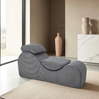 Hochelastisches, druckresistentes PU-Leder Modernes Minimalistisches Sofa Multifunktionale Internet-Trend Chaiselongue Loveseat