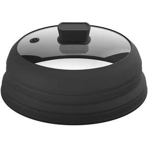 כיסוי צלחת מתקפל מכסה מכסה סיליקון זכוכית מעוטר כיסוי מגן מזון בטוח מזון מכסה סיר מכסה - Product Image 1