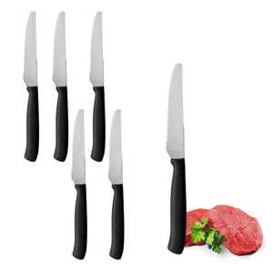 Set di coltelli da bistecca 21 cm in acciaio inossidabile con lame seghettate, prodotto in Italia - Product Image 1